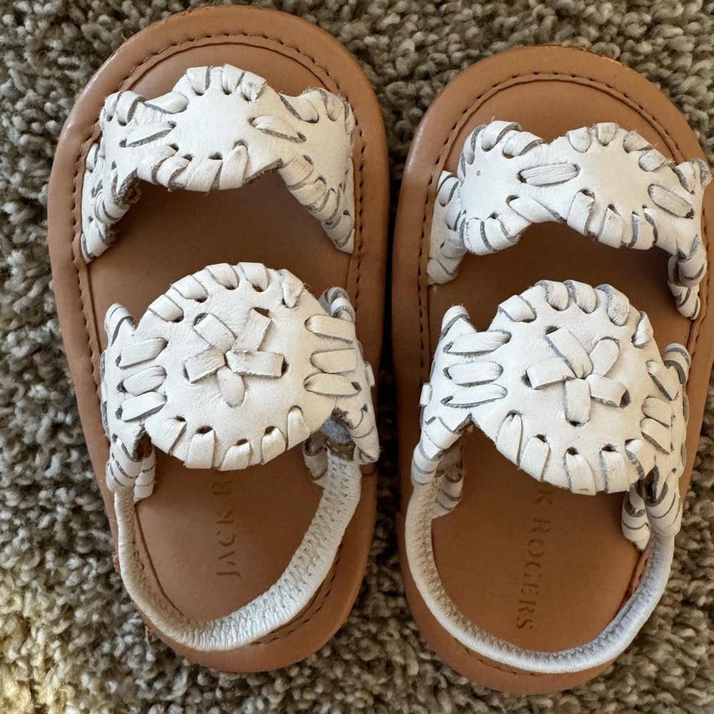 Jack Rogers Kids' Cream and Tan Sandals